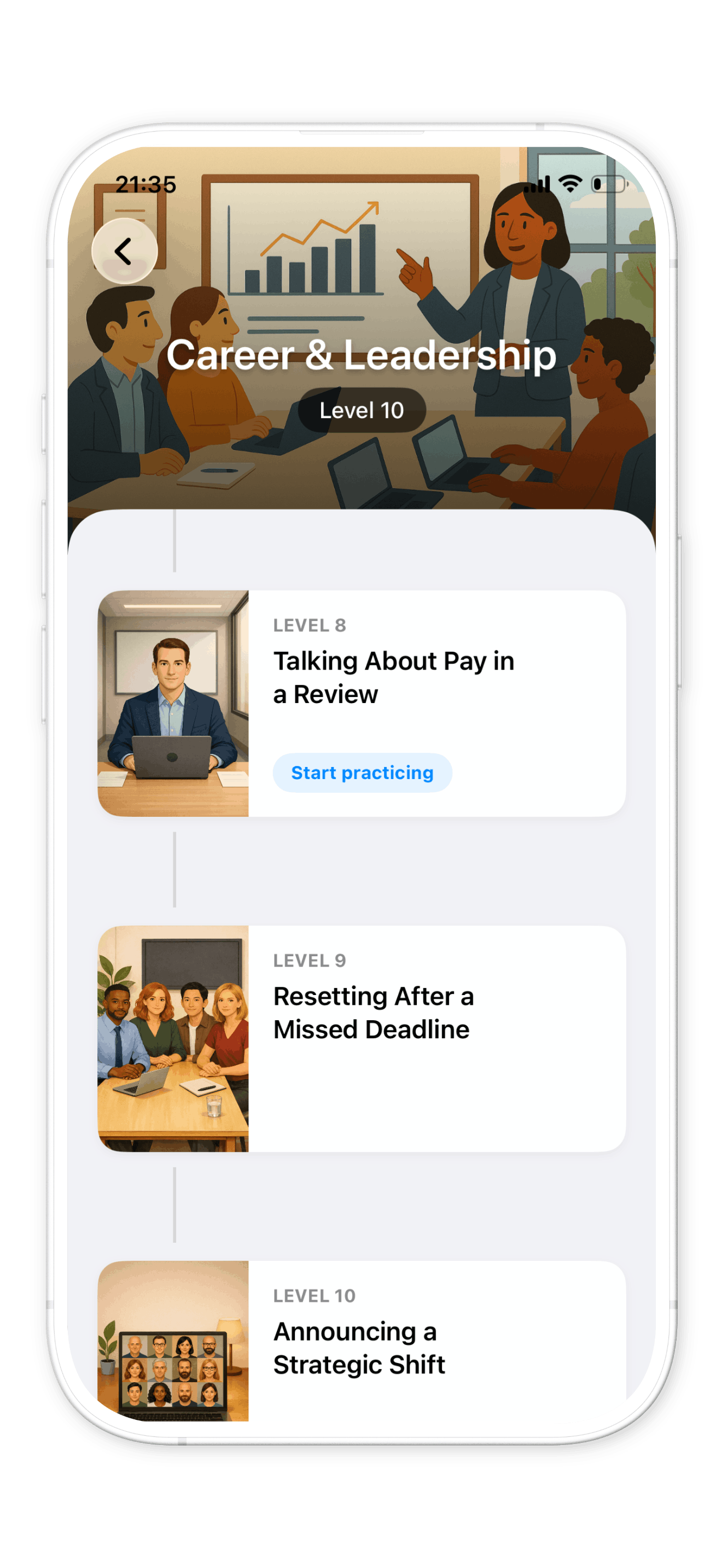 Babli Career and Leadership public speaking course on iPhone